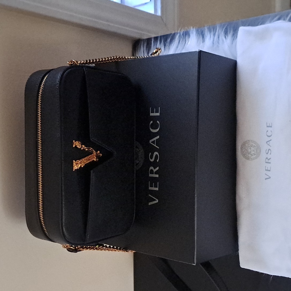 Black and gold Versace crossbody
